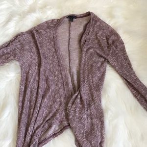 Purple open sweater